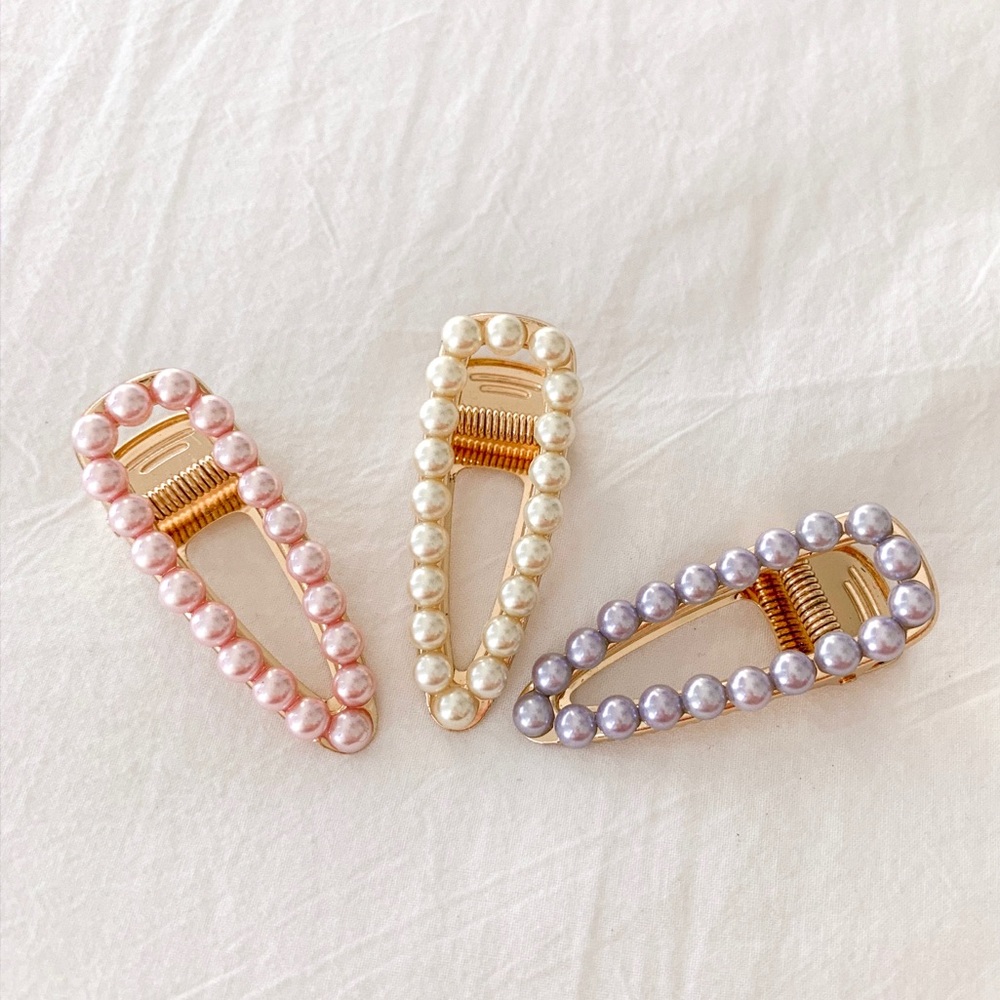 Pearl hair clips - Picture 8 of 8